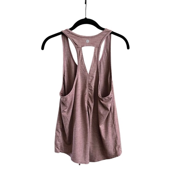 Zella Tank Top Women's Size S Pink Stretch Split Back Cutout Running Yoga Sports - Picture 4 of 6